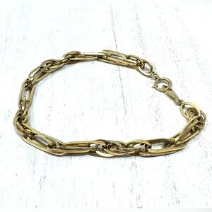 Solid 18K yellow gold interlocking bracelet, 11.8g